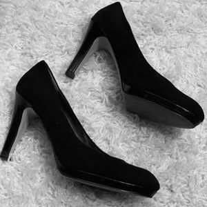 Enzo Angiolini 4” Black Suede Heels